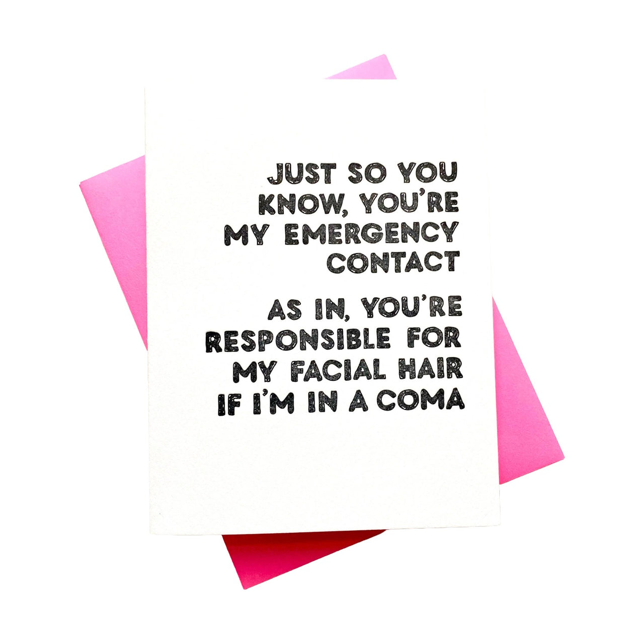 Emergency Contact Facial Hair Card