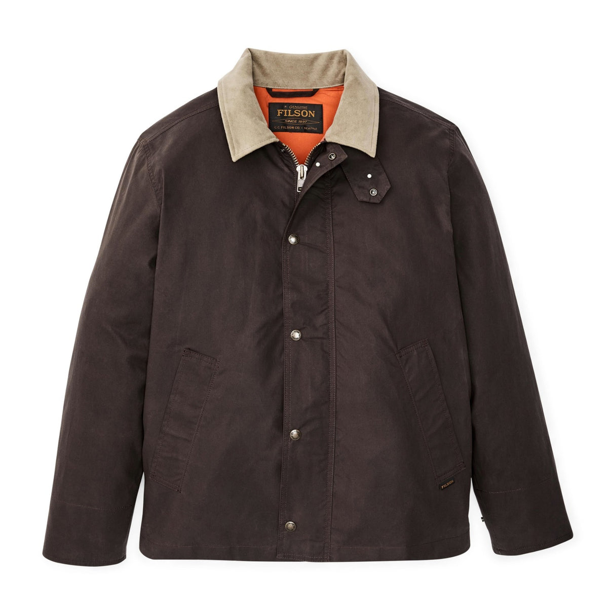 Dry Wax Short Field Jacket | Dark Brown