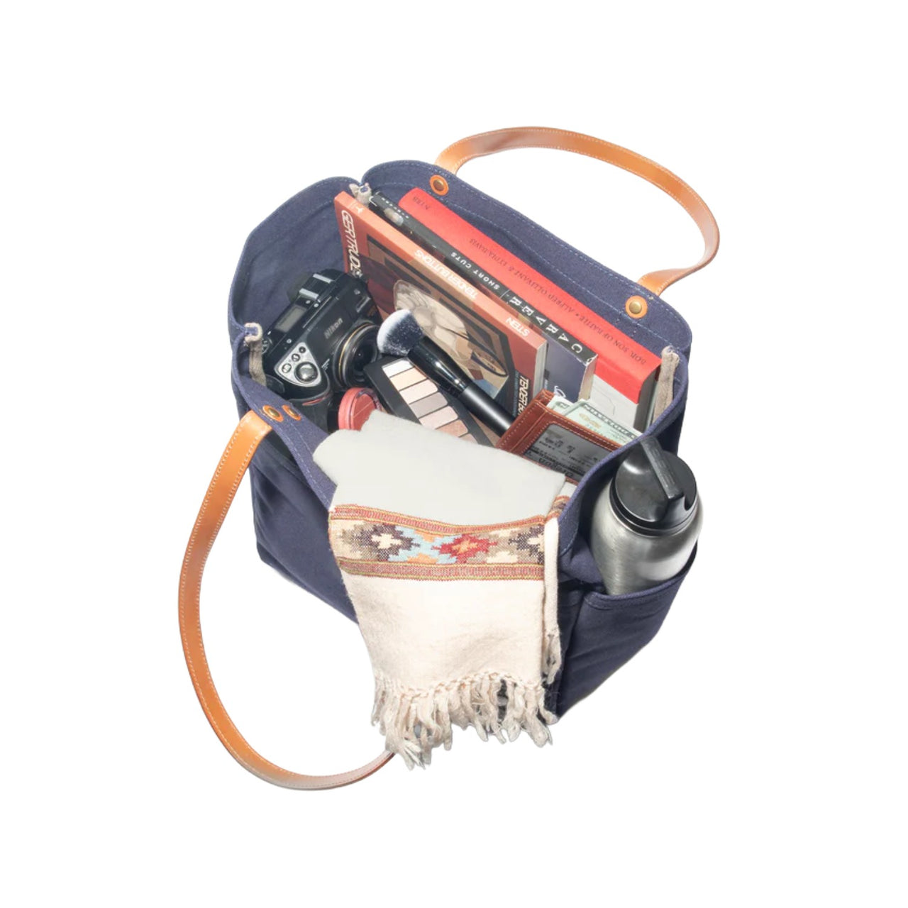 Waxed Canvas Work Tote | Navy