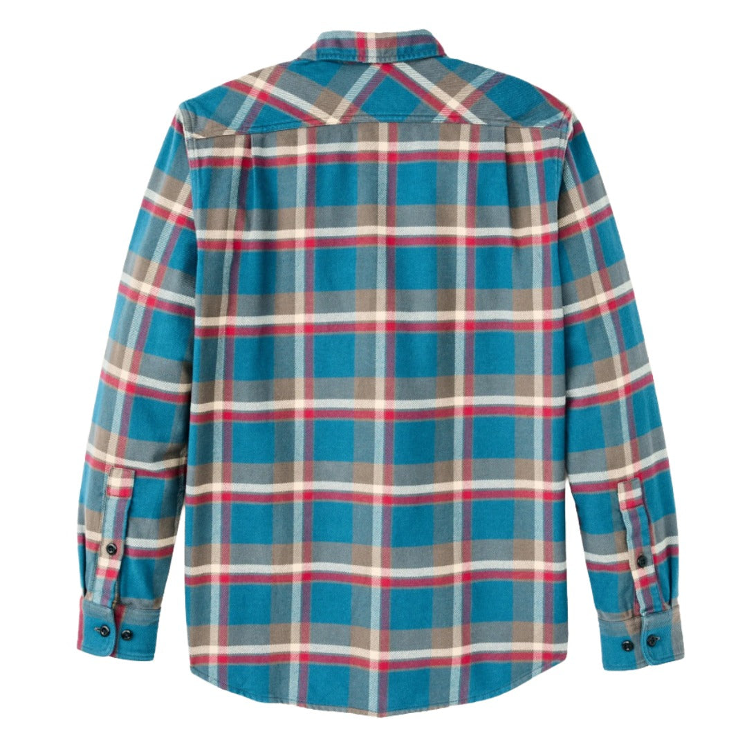 Vintage Flannel Work Shirt | Blue & Gray Multi Plaid