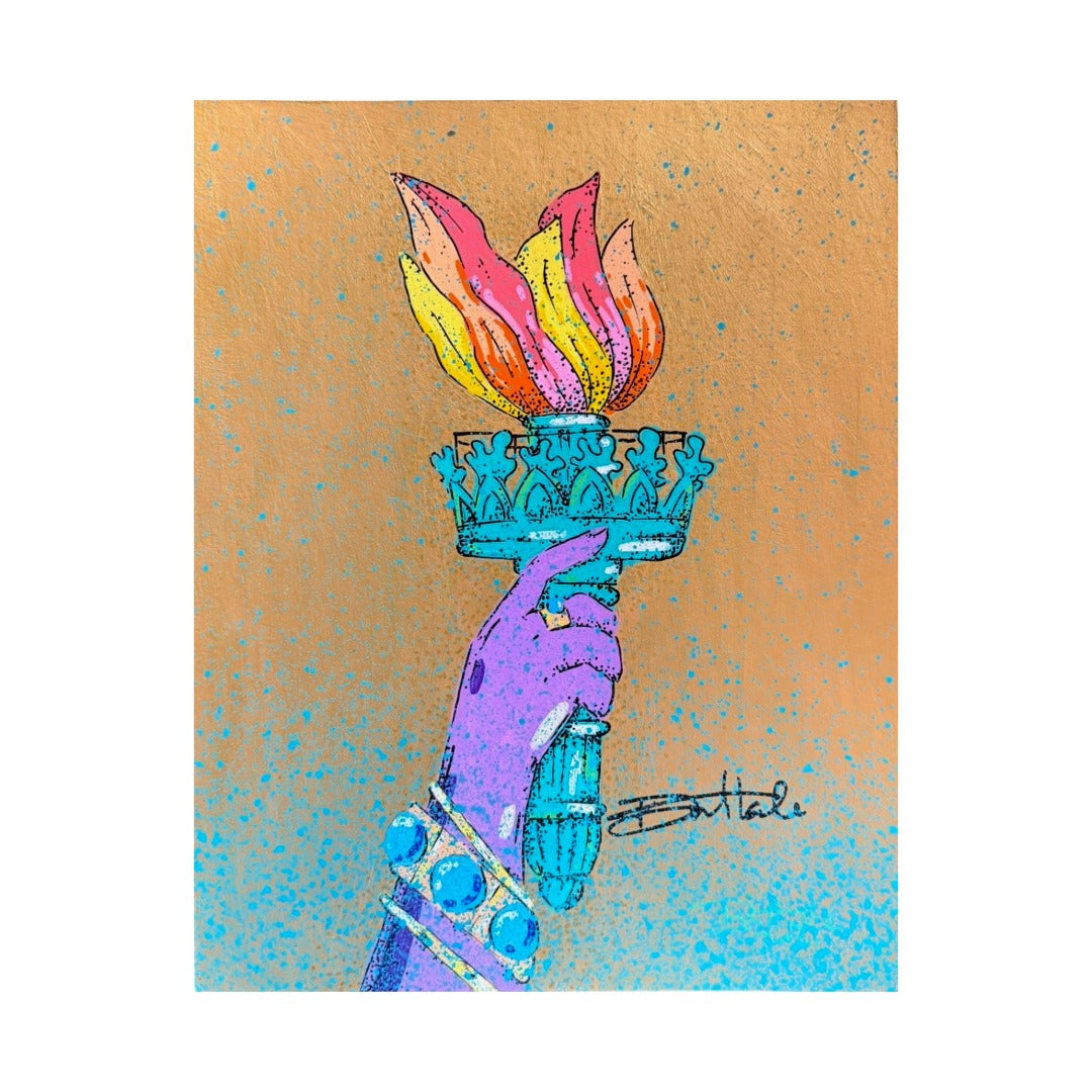 Lady Liberty On Gold