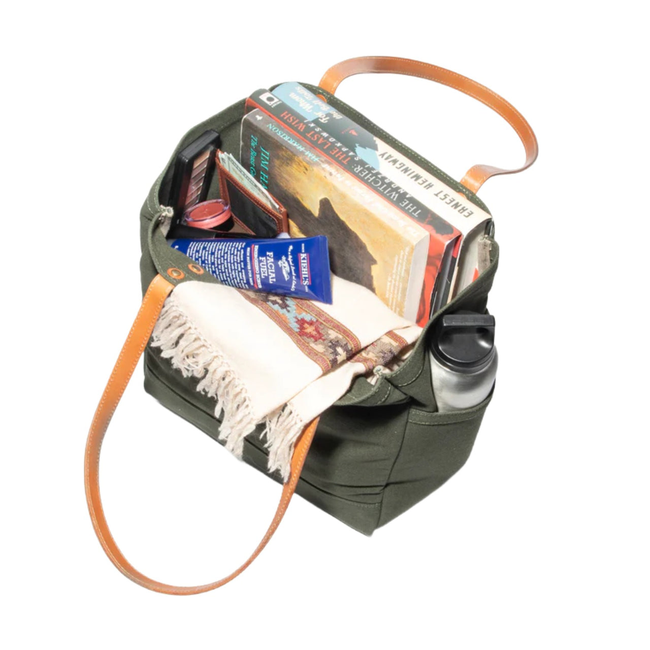 Waxed Canvas Work Tote | Olive