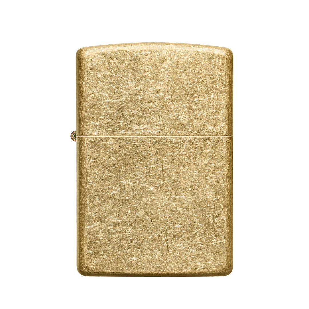 Zippo Lighter | Regular Tumbled Brass - Domestic Domestic