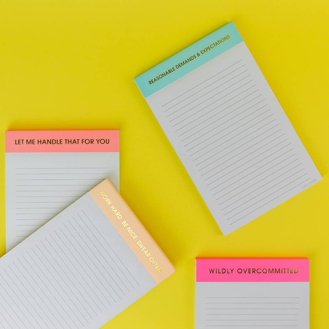 Reasonable Demands and Expectations Lined Notepad