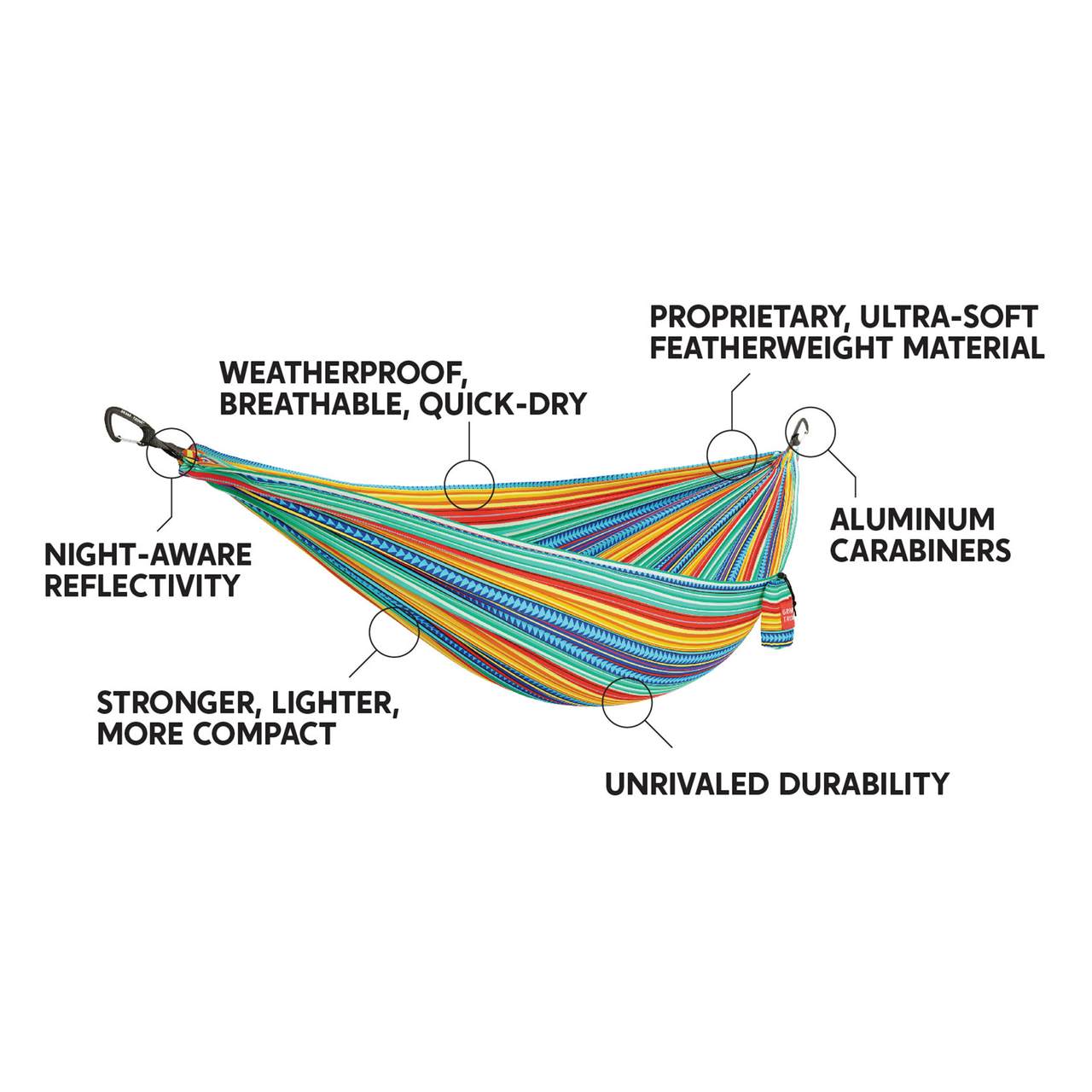 Trunktech Hammock Double | Warm Gray & Yellow