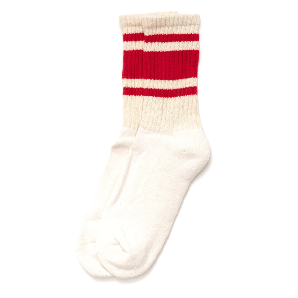 Retro Mono Stripe Sock | Red