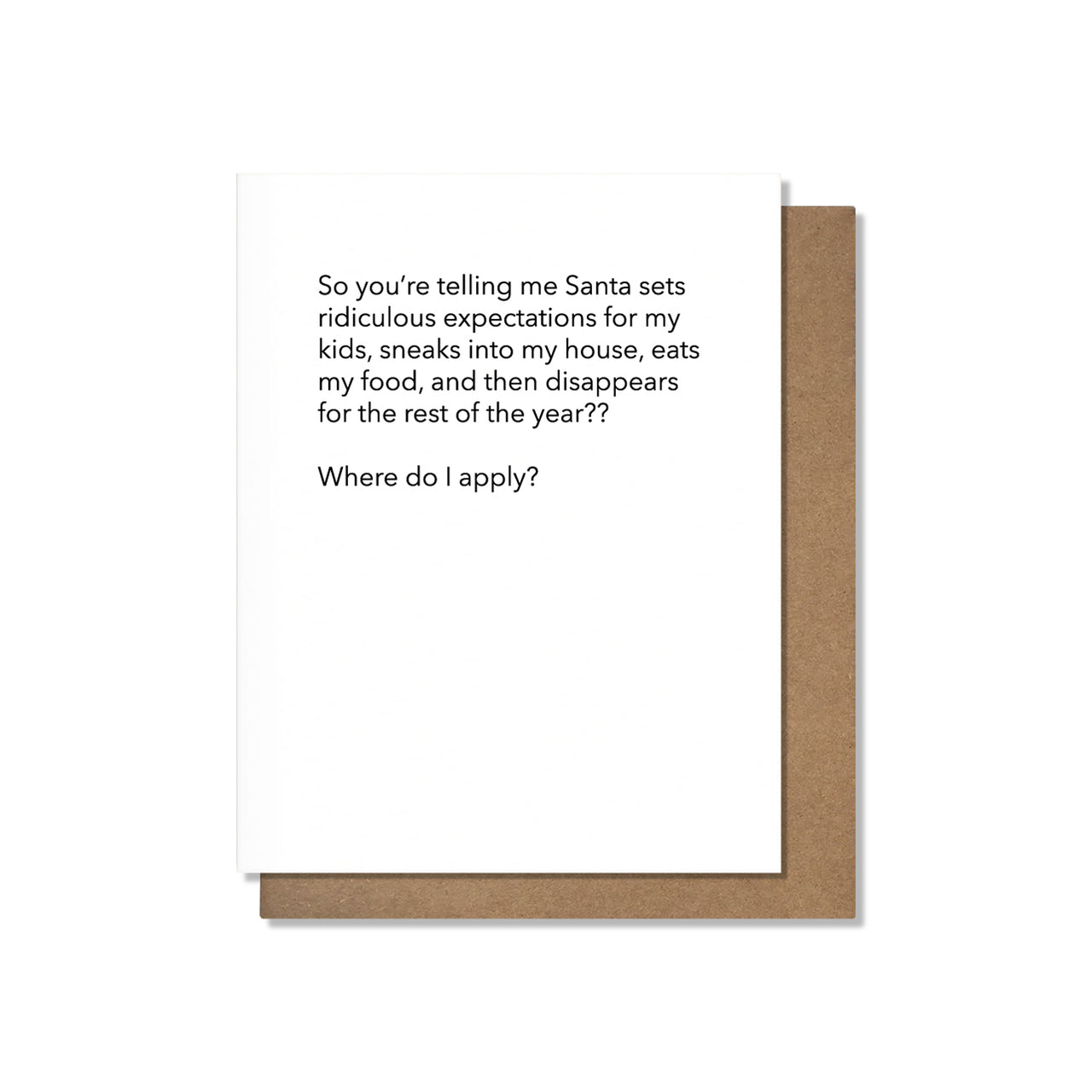 Santa Expectations Card