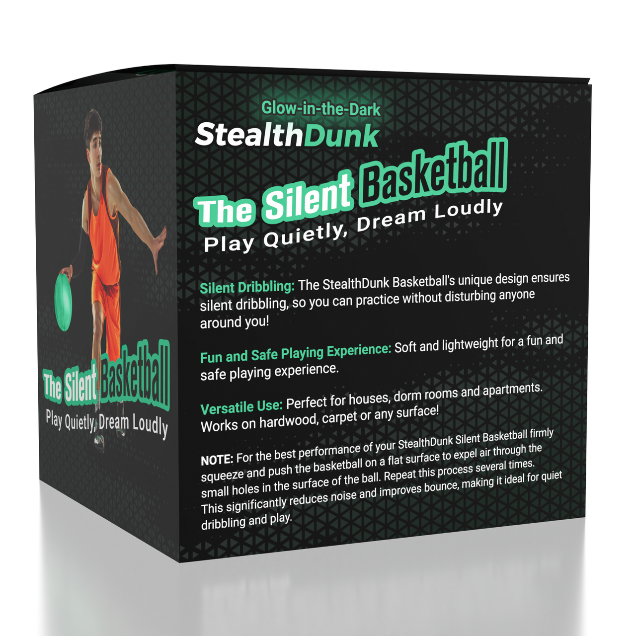 StealthDunk Glow-in-the-Dark Silent Basketball No. 3