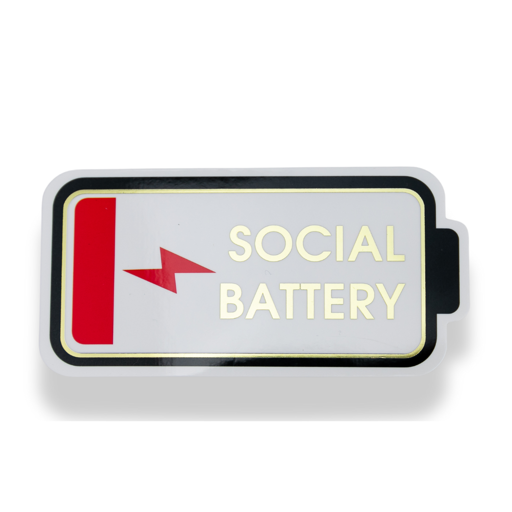 Social Battery Sticker