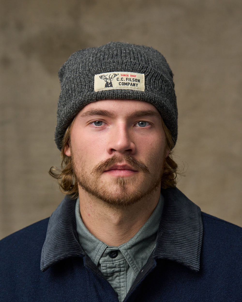 Lined Ragg Wool Beanie | Charcoal Black