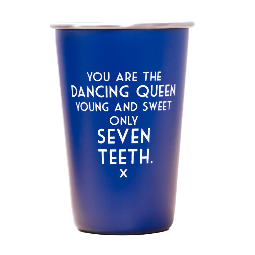 Only Seven Teeth Pint Glass | Blue