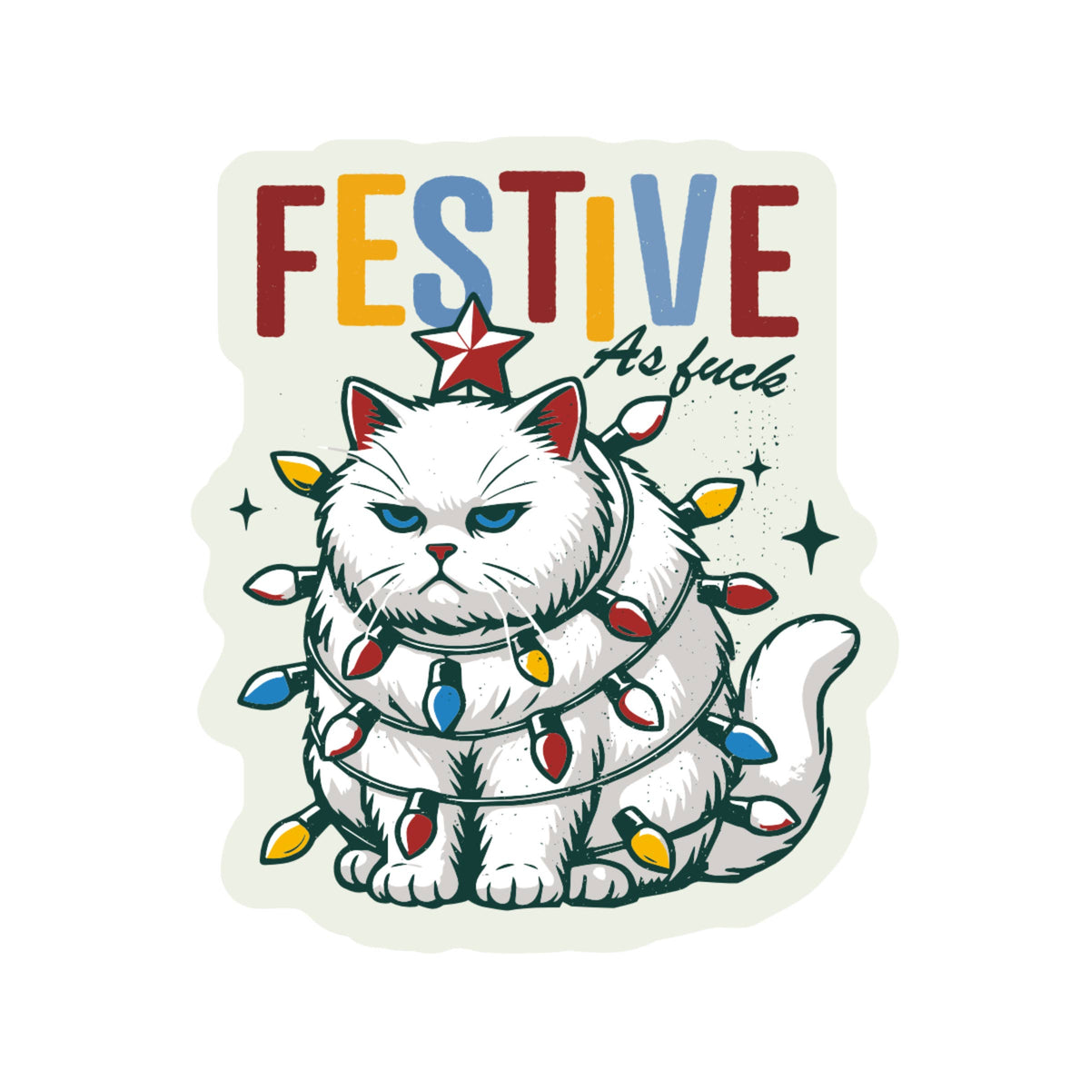 Festive AF Sticker