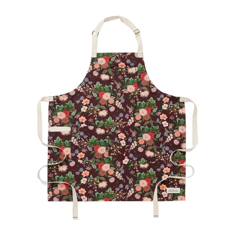 The Limited Edition Essential Apron | Rifle Paper Co. Burgundy Dahlia