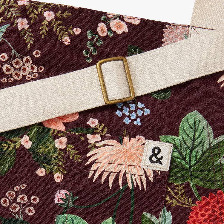 The Limited Edition Essential Apron | Rifle Paper Co. Burgundy Dahlia