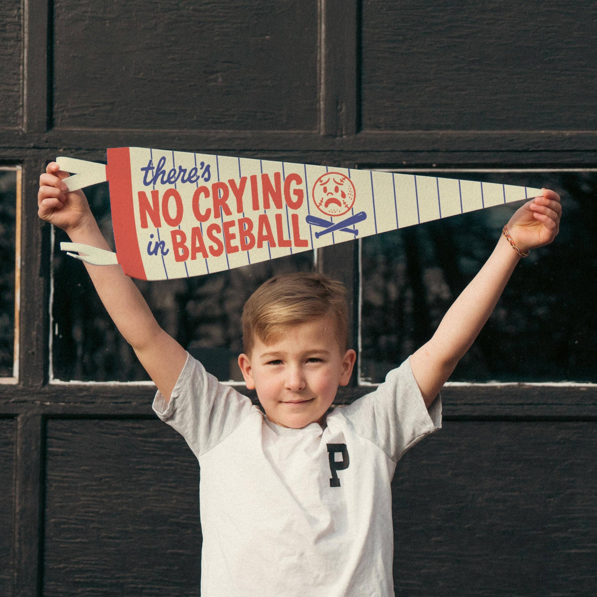 No Crying In Baseball Felt Pennant
