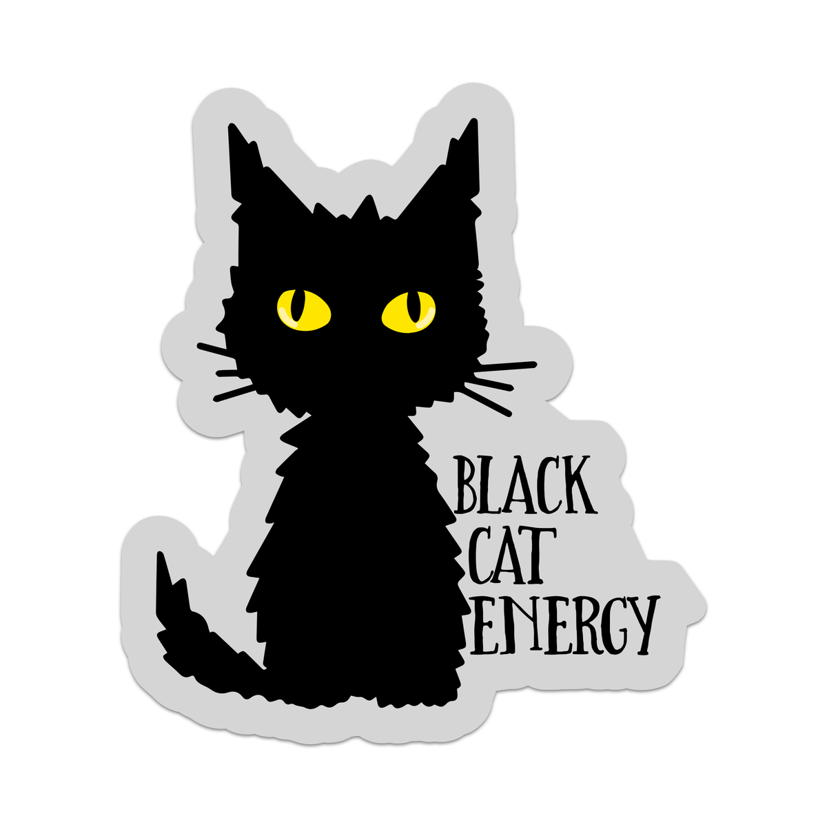 Black Cat Energy Sticker