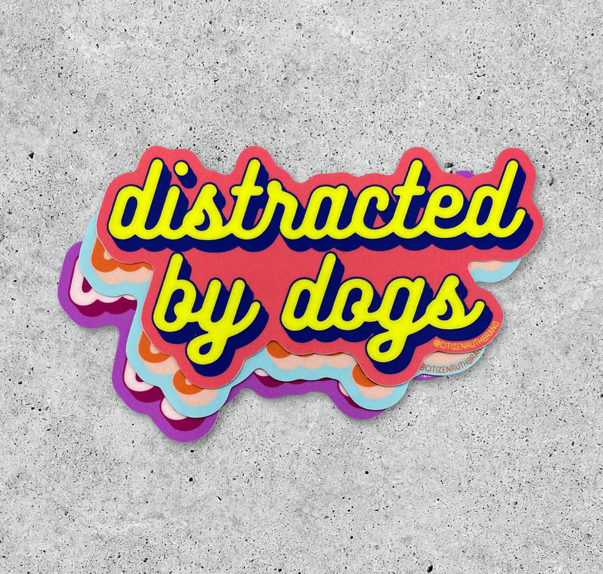 Distracted by Dogs Vinyl Sticker