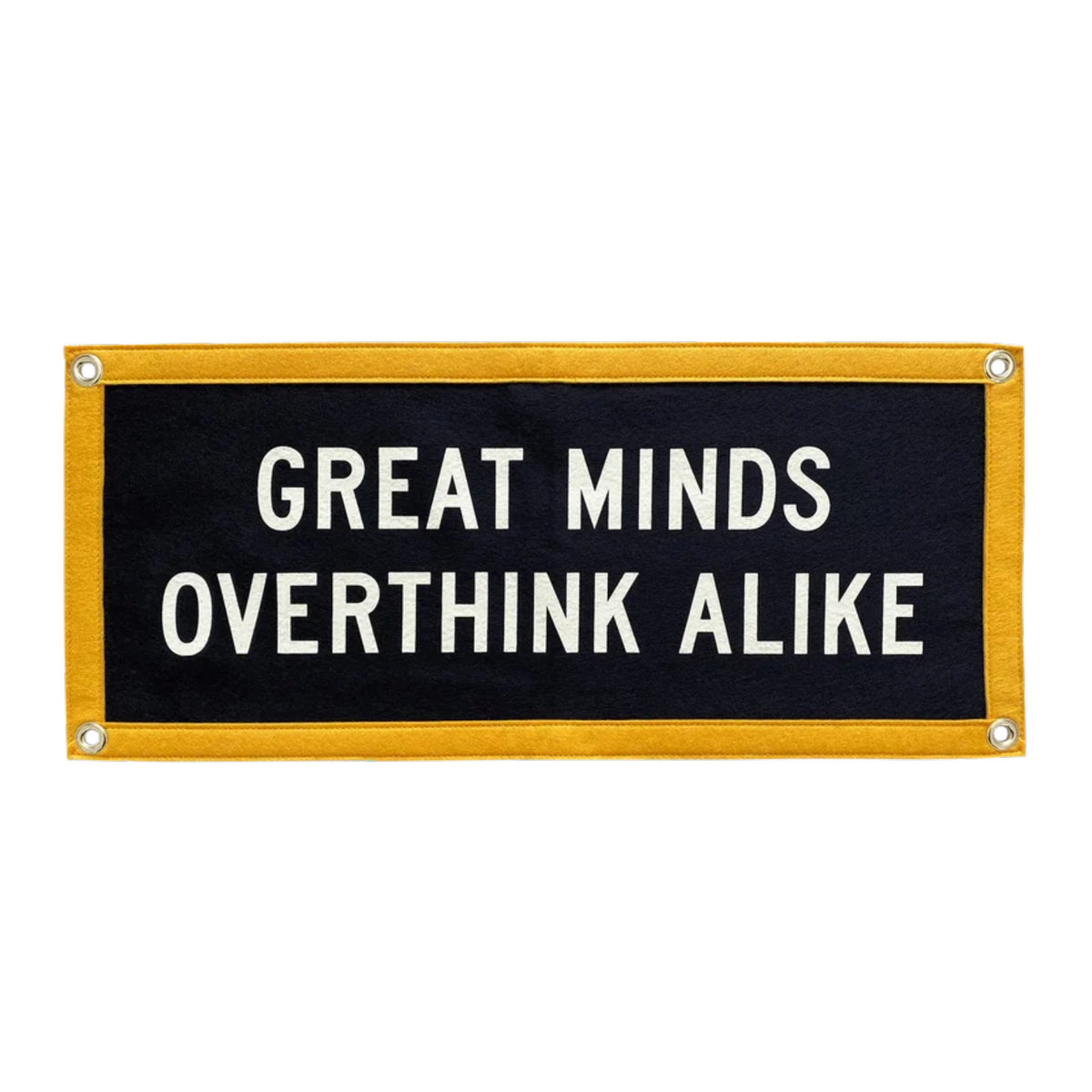 Great Minds Overthink Alike Camp Flag - Domestic Domestic