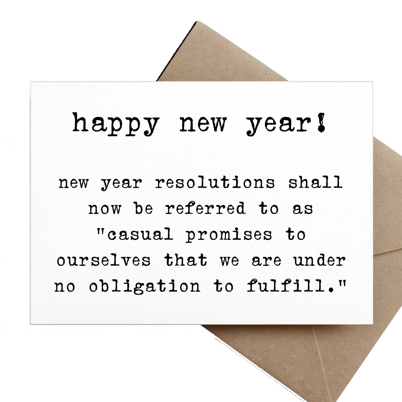 New Year's Resolutions Card