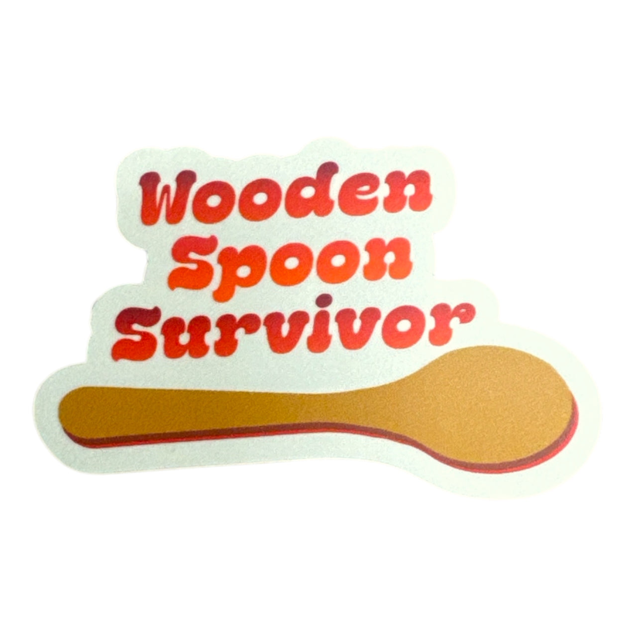 Wooden Spoon Survivor Sticker