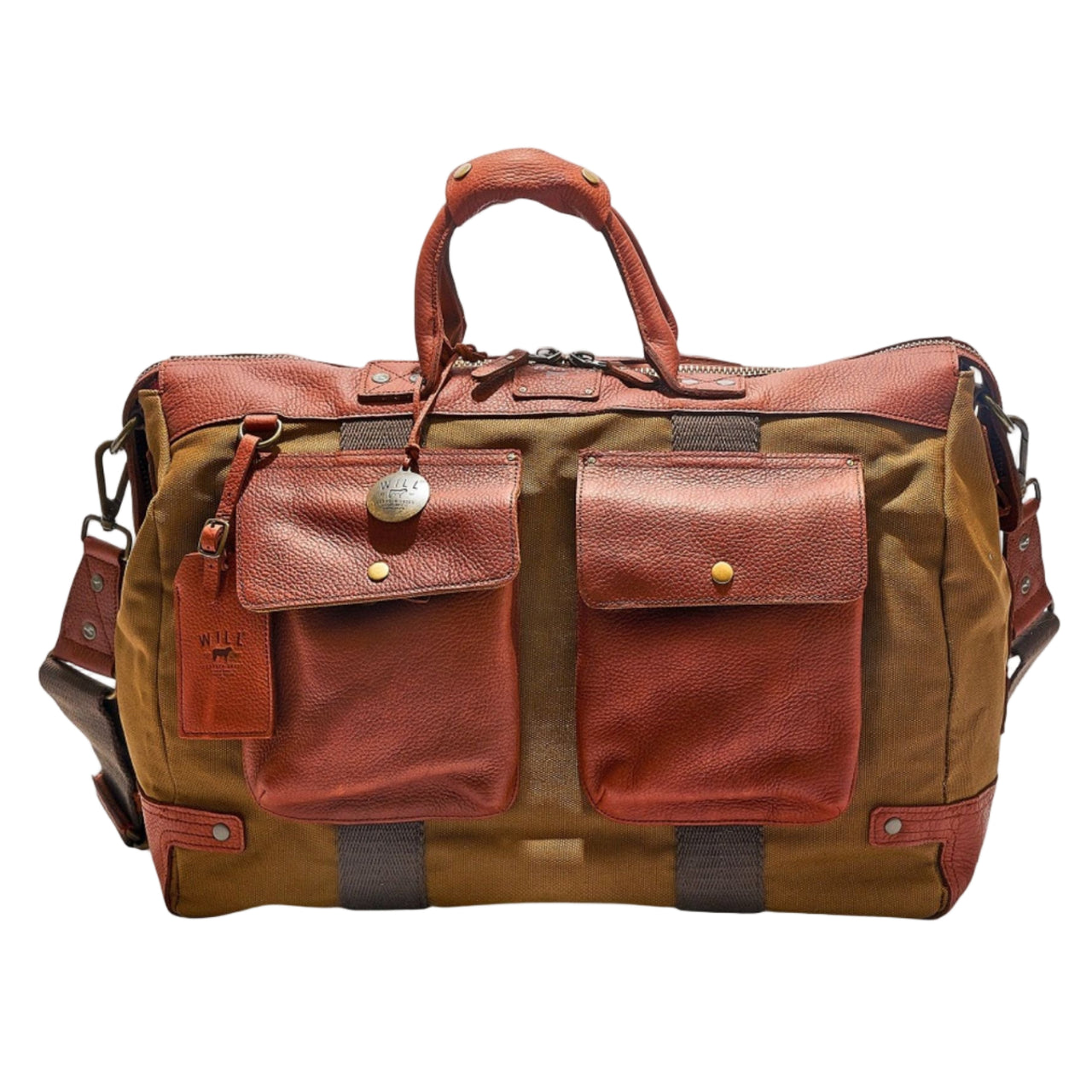 Canvas & Leather Travel Duffle | Tobacco & Cognac