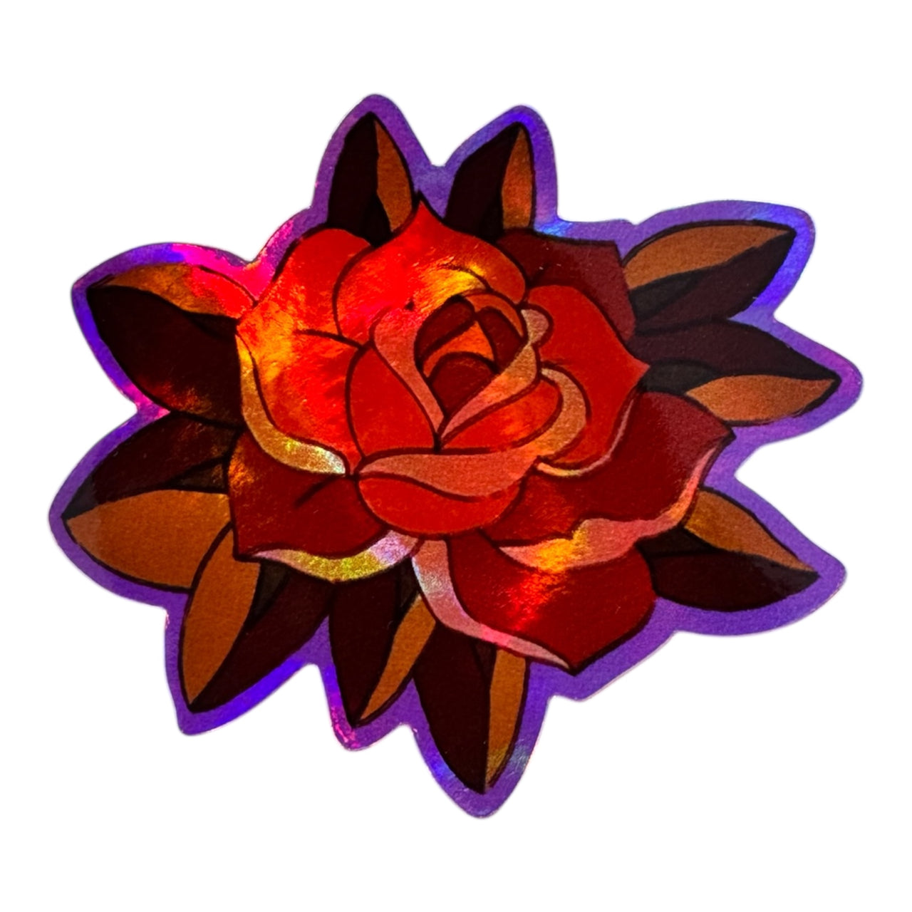 Holographic Rose Sticker