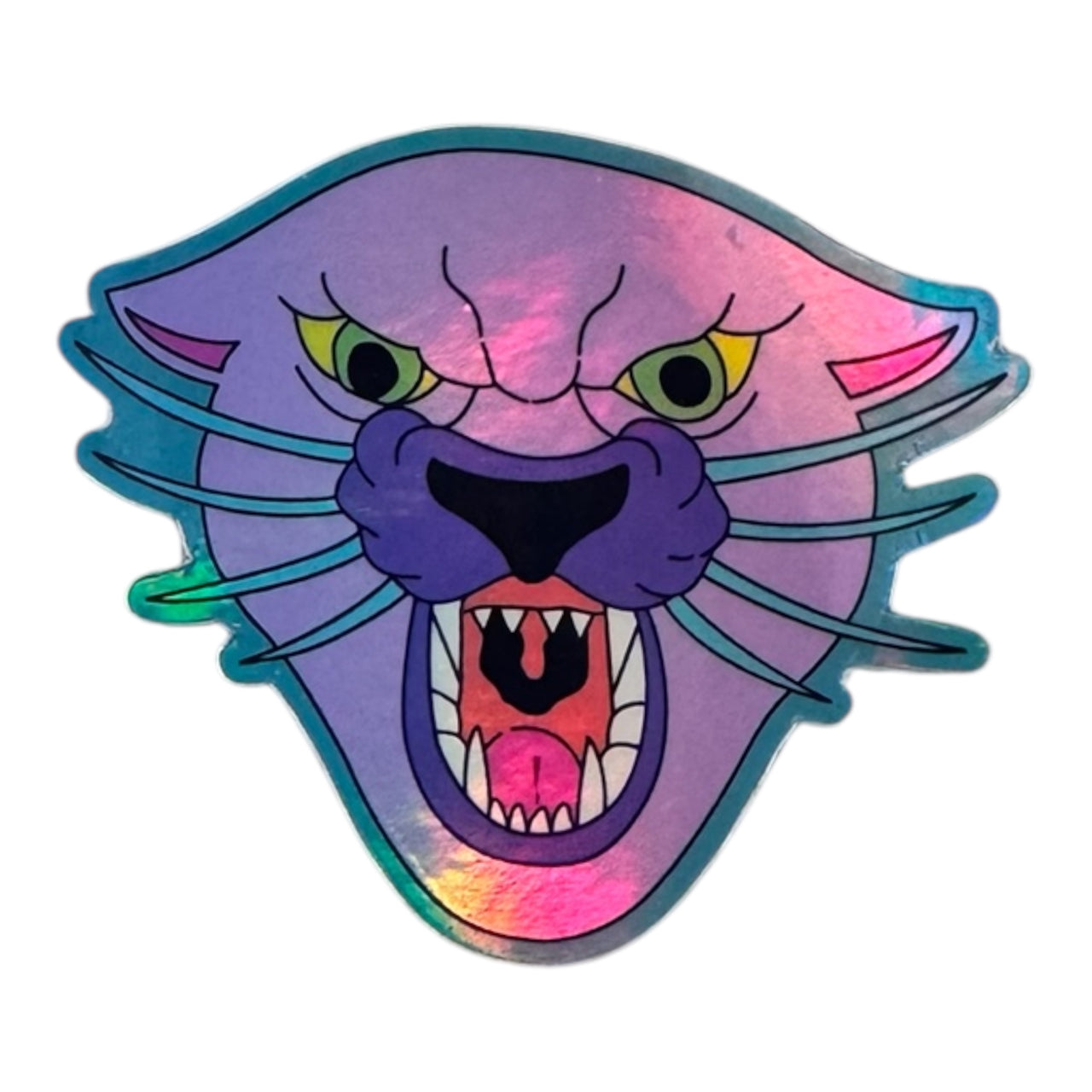 Holographic Purple Panther Sticker
