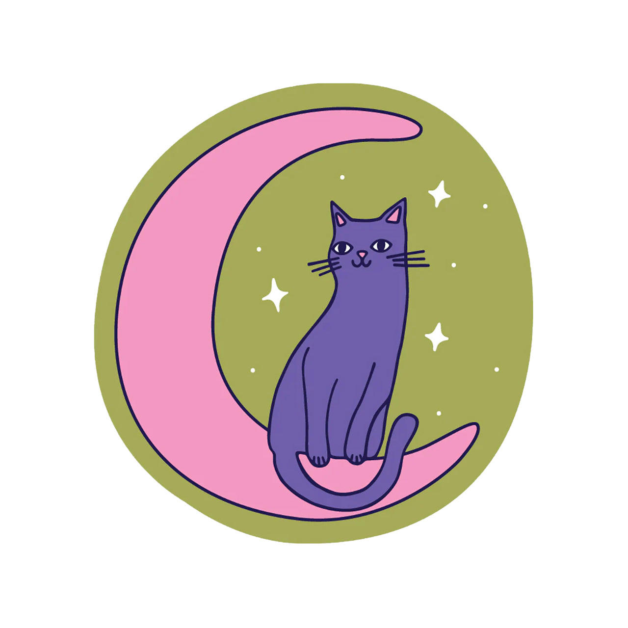 Moon Kitty Sticker