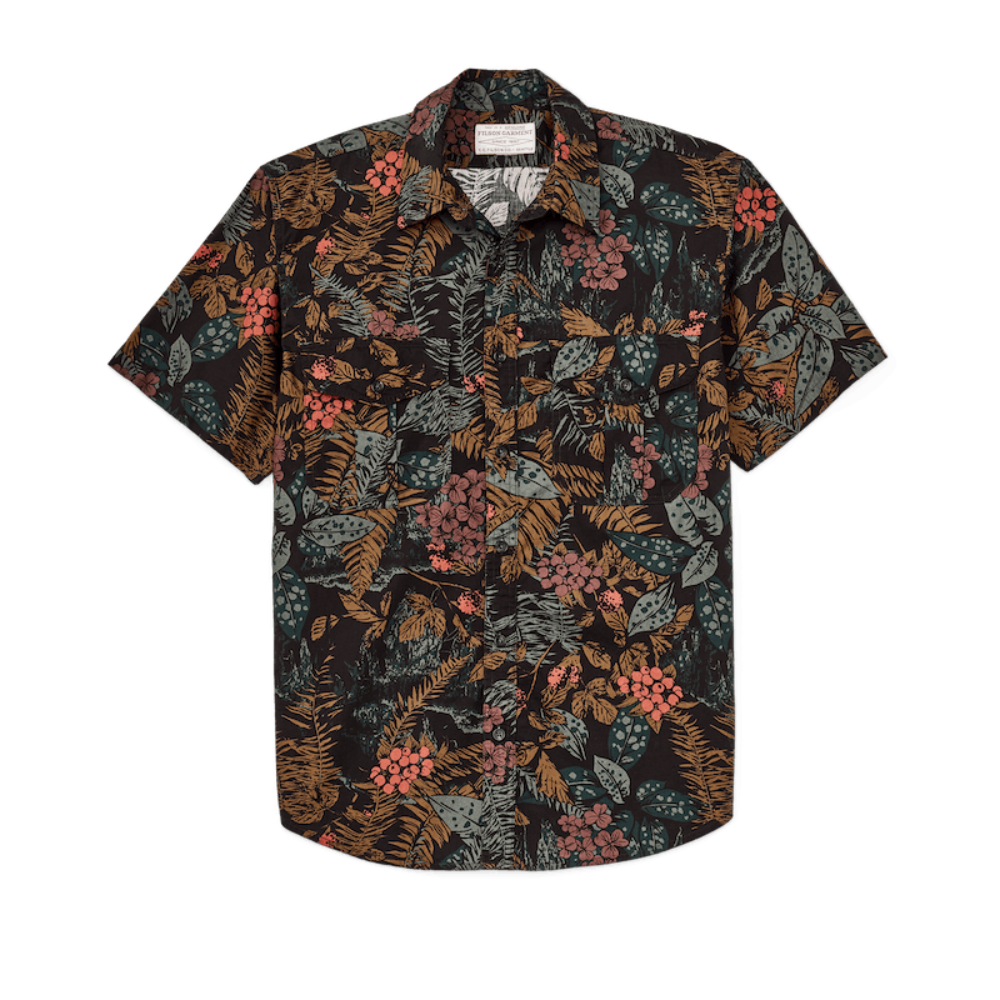 Washed Short Sleeve Feather Cloth Shirt | Northwest Rainforest