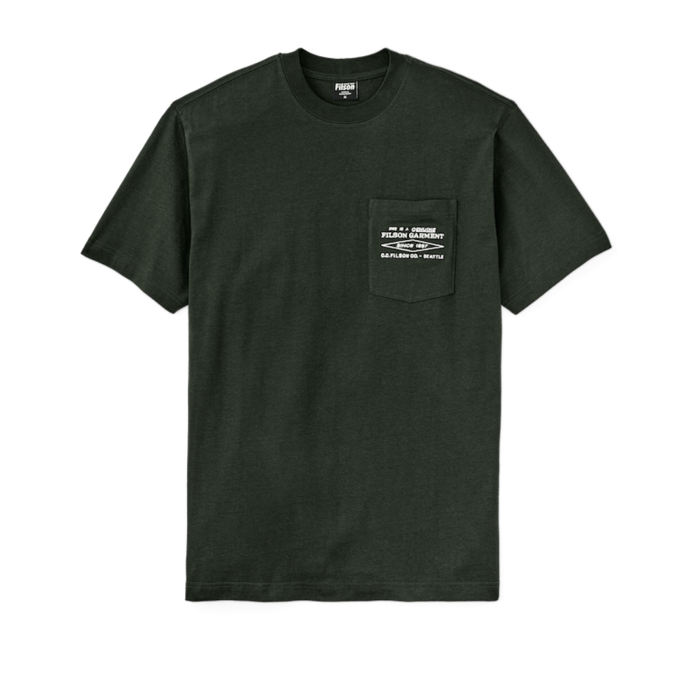 S/S Embroidered Pocket T-Shirt | Dark Timber Diamond