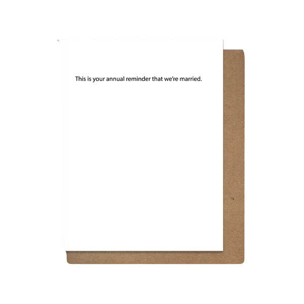 Annual Reminder - Anniversary Card