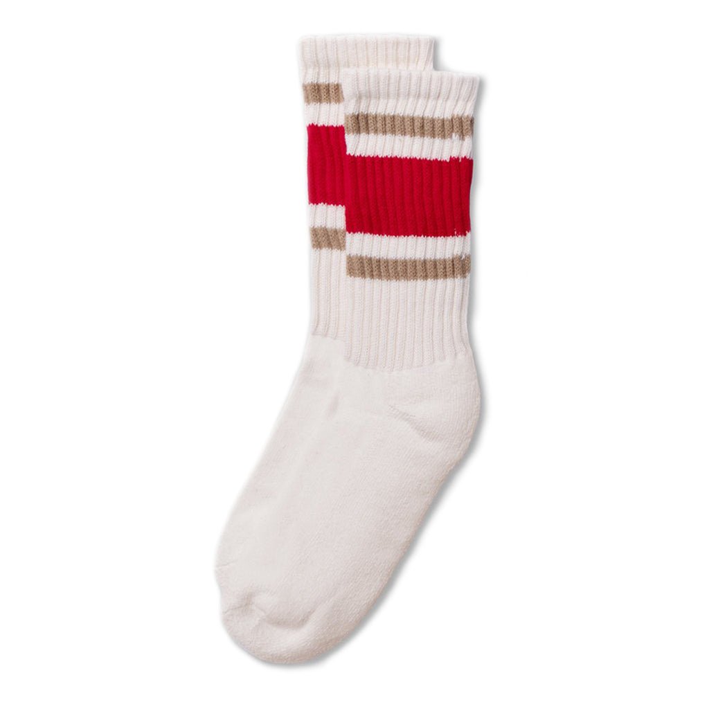 Retro Stripe Sock | Rust & Sandstone