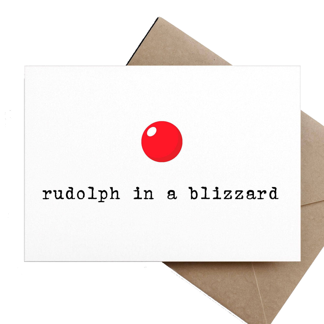 Rudolph in blizzard Card