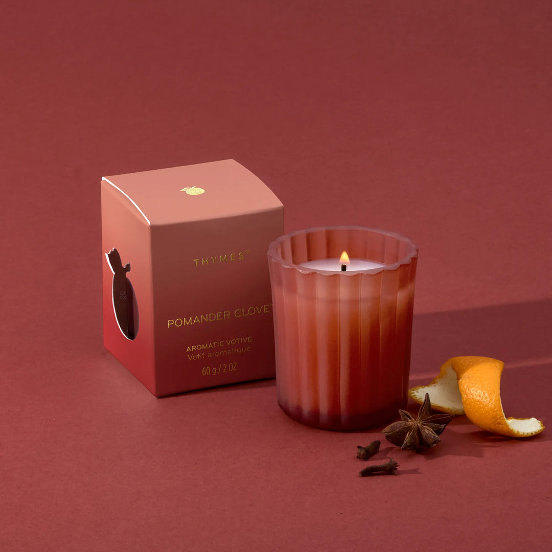 Pomander Clove Boxed Votive Candle