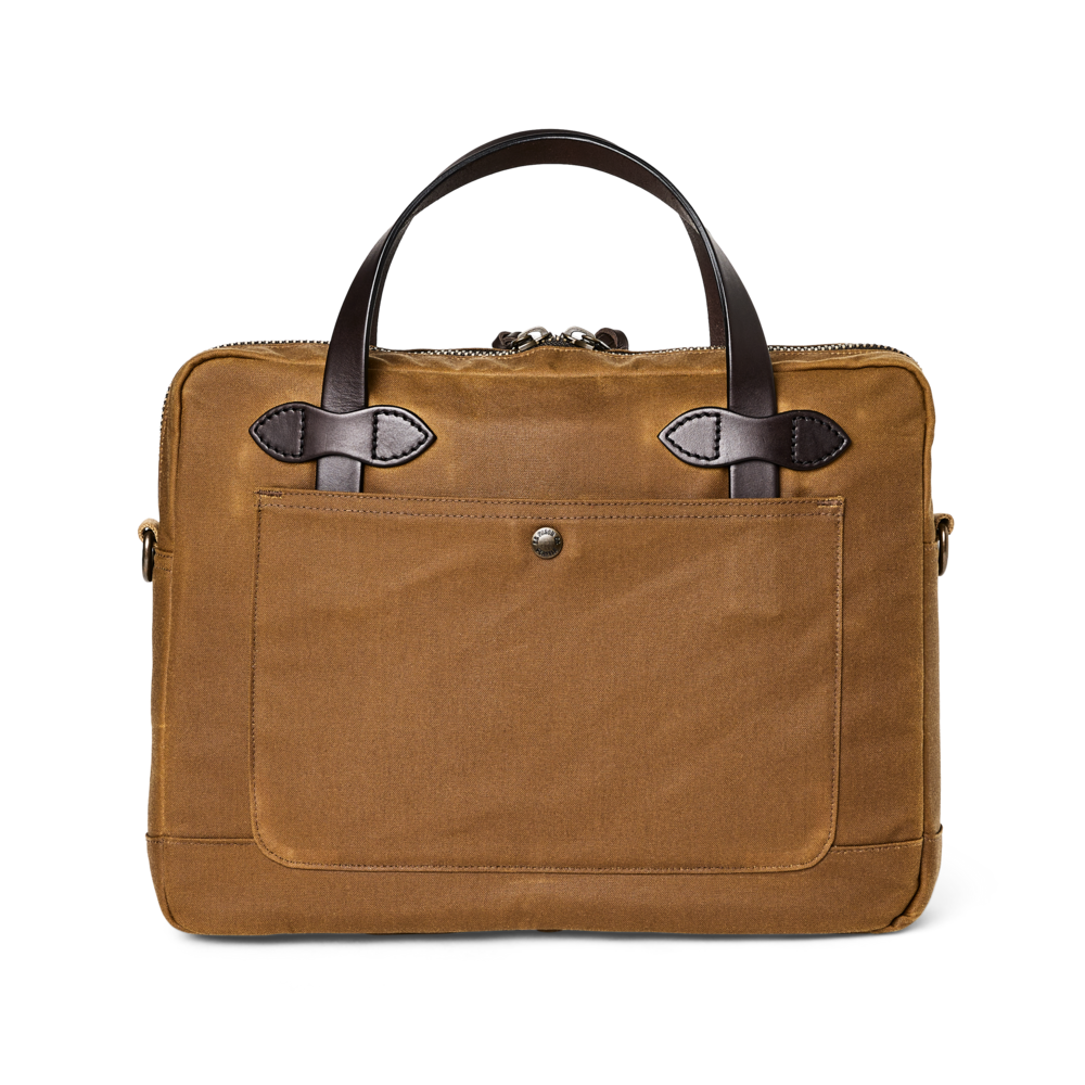 Tin Cloth Compact Briefcase | Dark Tan