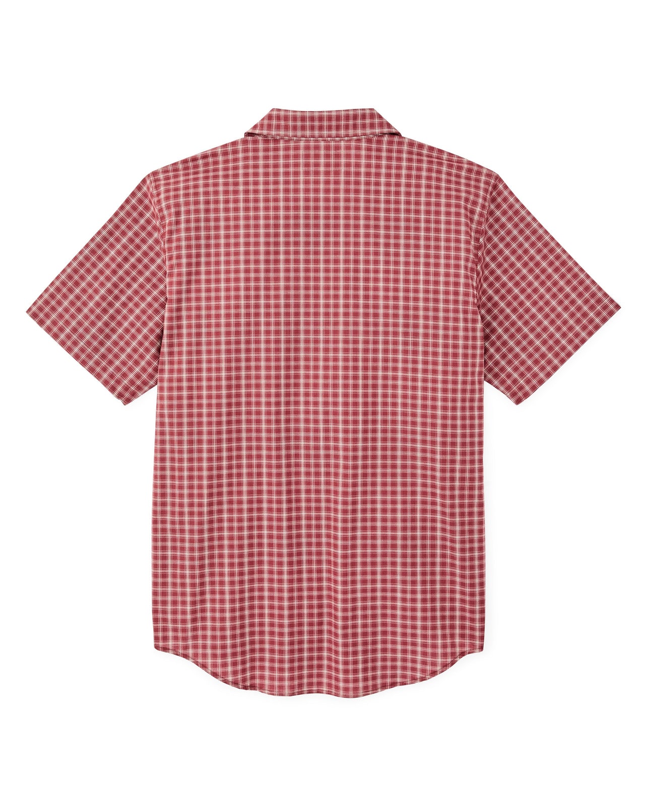 Twin Lakes Short Sleeve Sport Shirt | Brick & Cream Plaid