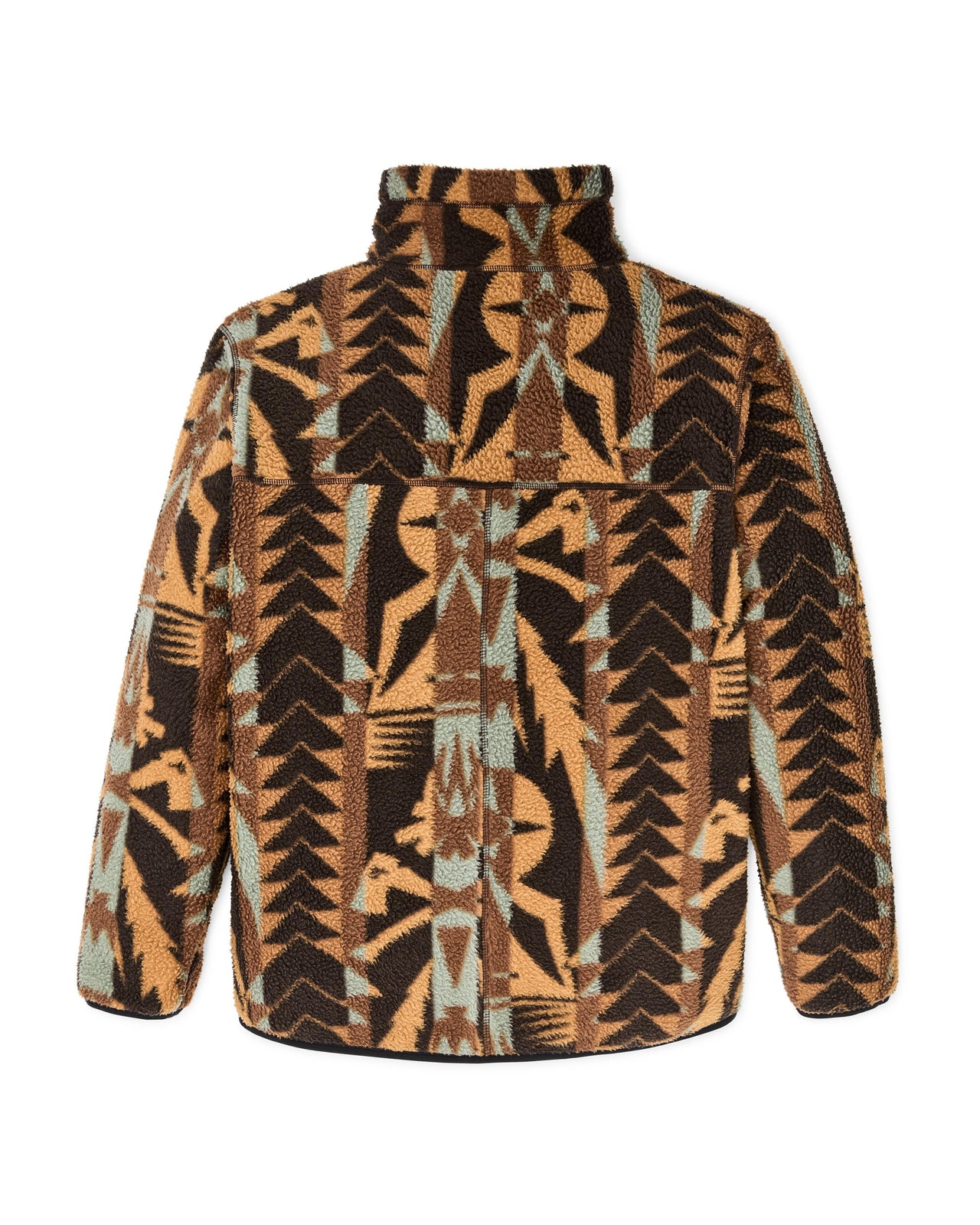 Reversible Pile Fleece Jacket | Brown & Night Camp