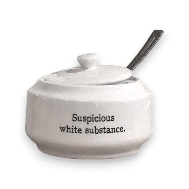 Suspicious White Substance Porcelain Sugar Bowl