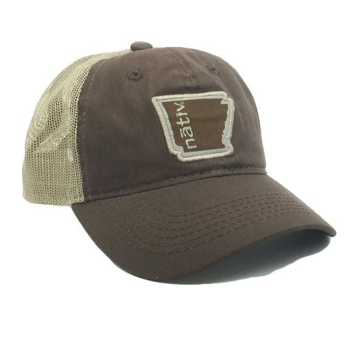 AR State Trucker Hat | Brown