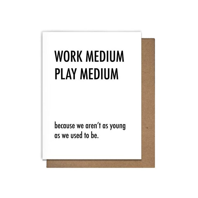 Work Medium Play Medium Card