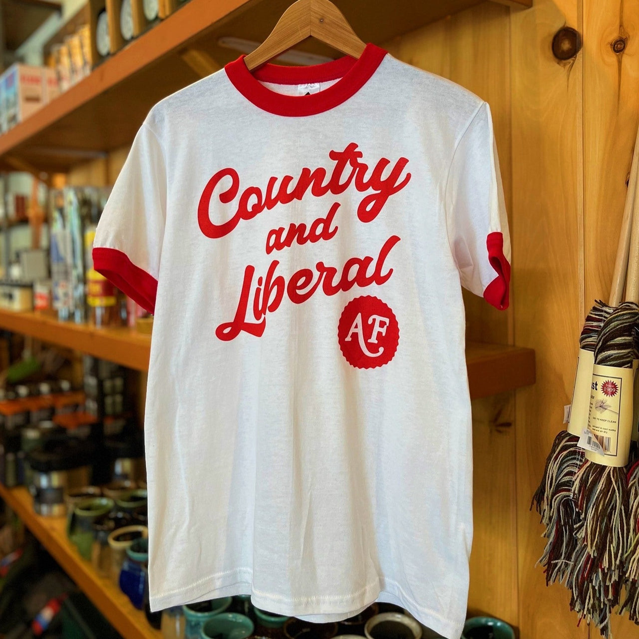 Country and Liberal AF Ringer Tee