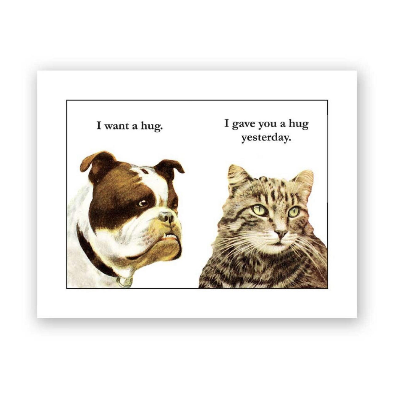 Bulldog Hug Card