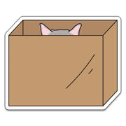 Cat In Box Sticker - Domestic Domestic