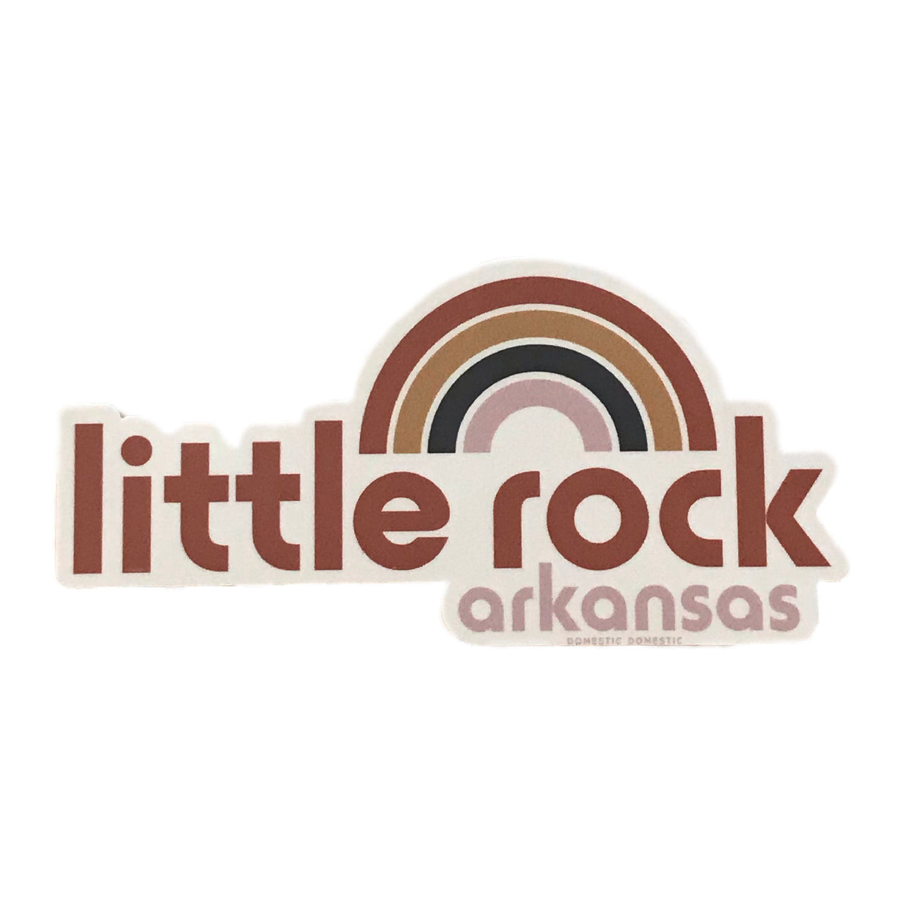 Little Rock Retro Rainbow Sticker
