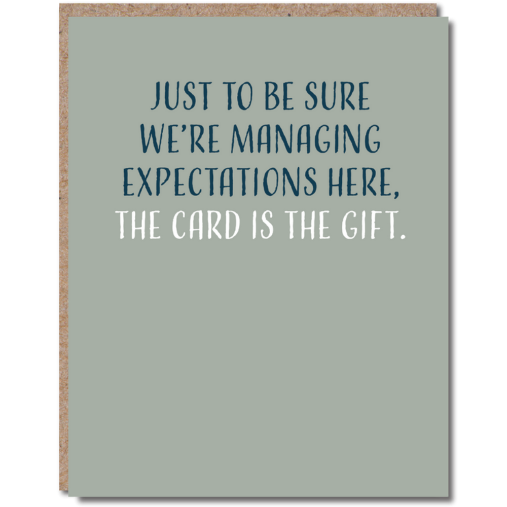 Managing Expectations Card - Domestic Domestic