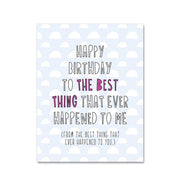 Best Thing Birthday Card - Domestic Domestic