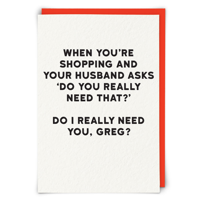 Husband Shopping Card