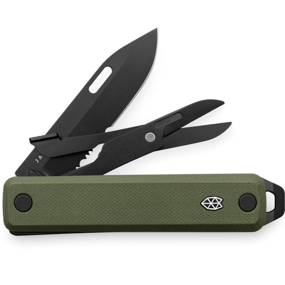 The Ellis w Scissors | OD Green & Black Serrated