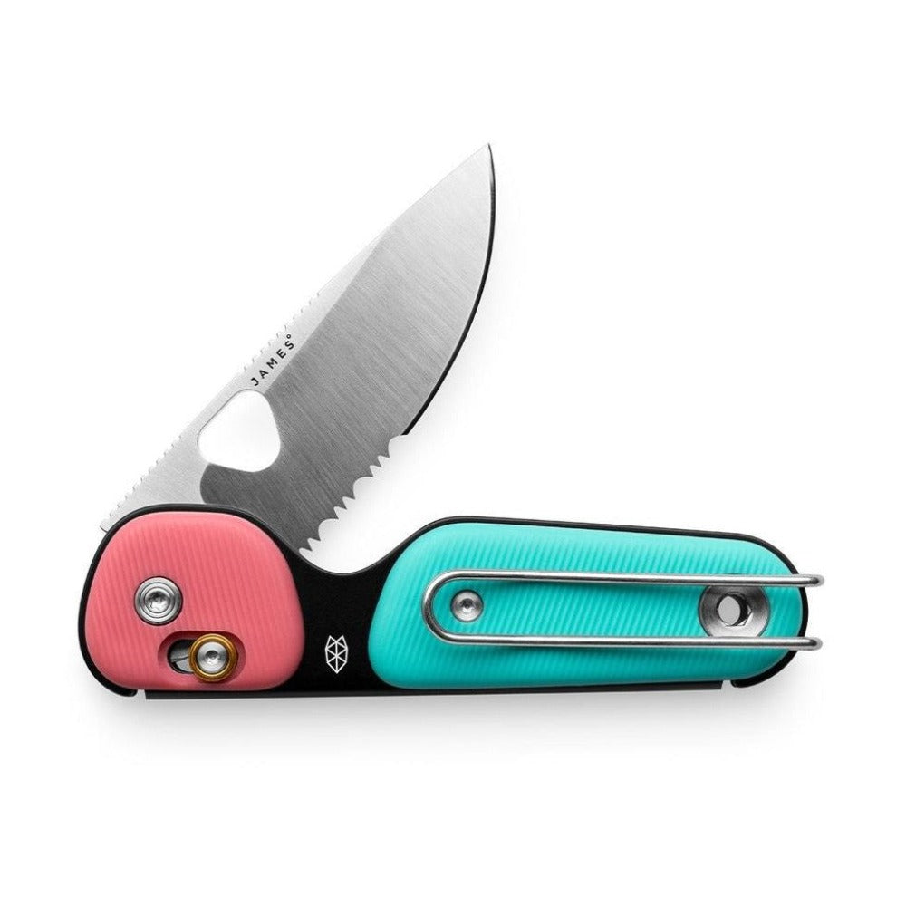 The Redstone | Coral & Turquoise Serrated