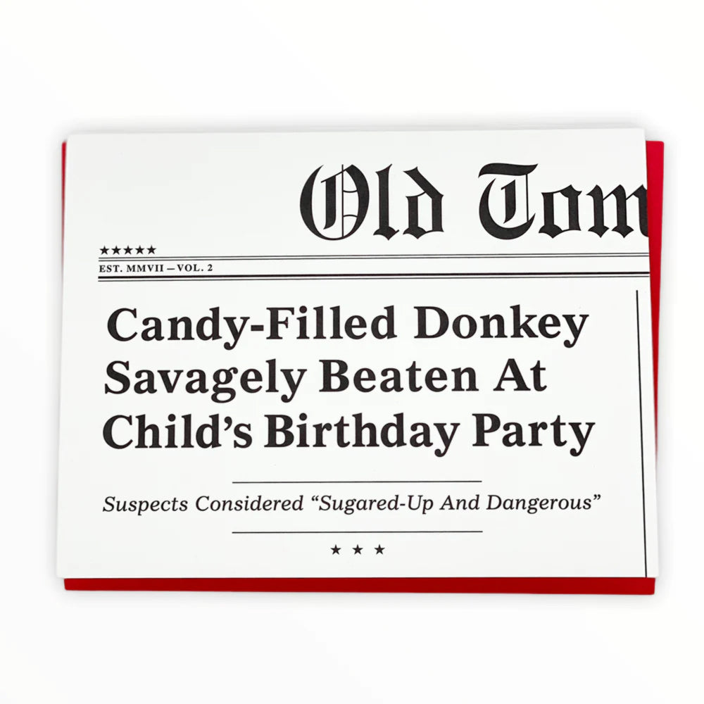 Candy-Filled Donkey Card